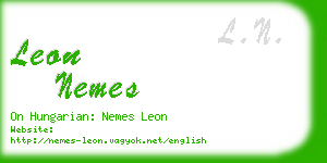 leon nemes business card